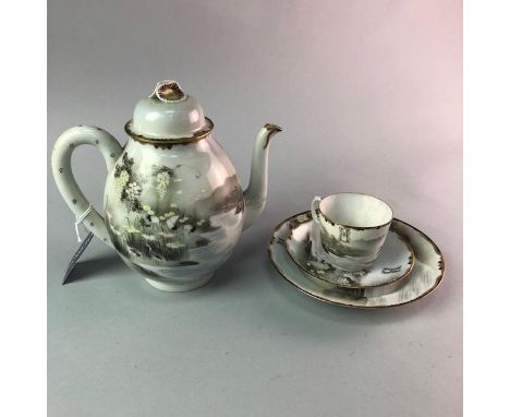 VICTORIAN AYNSLEY FLORAL DECORATED TEA SERVICE, along with a Japanese eggshell tea service