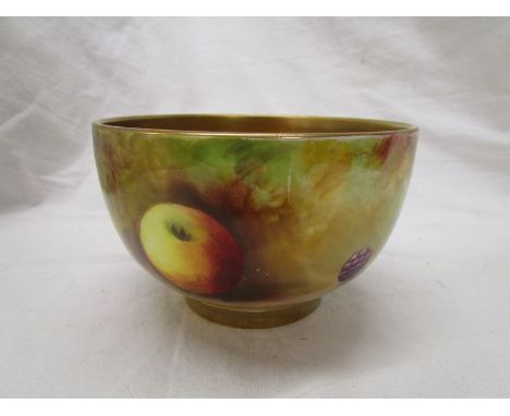 Royal Worcester hand painted sugar bowl - Fruit theme signed R AustinCondition Report: The date mark on this piece indicates 