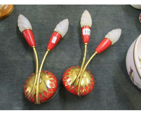 Pair of retro light fittings