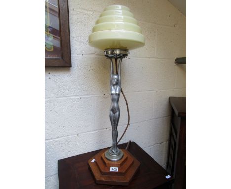 Art Deco lady lamp - H: 76cm