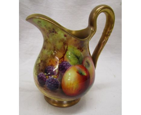 Royal Worcester hand painted milk jug - Fruit theme signed R AustinCondition Report: The date mark on this piece indicates th
