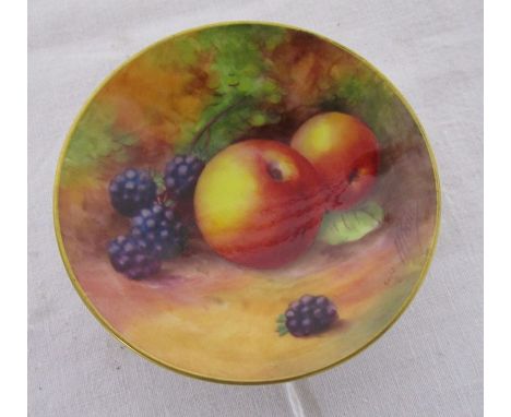 Royal Worcester hand painted pin dish - Fruit theme & signed H PriceCondition Report: The date mark on this piece indicates t