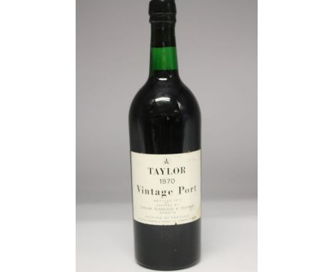 A Bottle Of Taylors 1970 Vintage Port Bottled In 1972Bottle Is In Good Overall Condition, Slight Signs Of Bin Soiling On The 