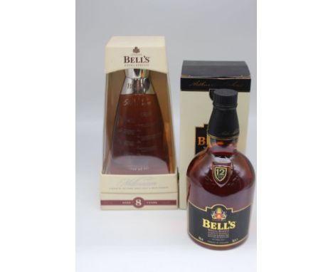 A Bell's Millennium Whisky Decanter In Presentation Case And A Bottle Of Bell's Special Reserve 12 Year In BoxBoth Boxes Are 