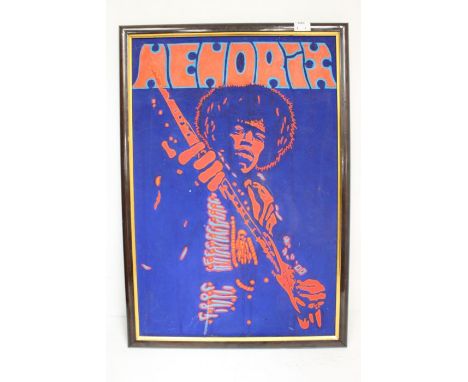 Original Artwork By Peter Marsh Of Jimi Hendrix, Peter Gifted This To The Vendor Many Years Ago With A BB King Painting, Orig
