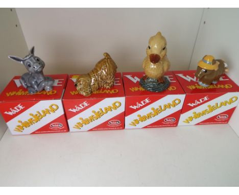 Wade - four Whimsieland ceramic figurines depicting animals in original boxes - Est £30 - £40