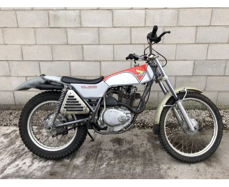 A 1975 HONDA TL250 TRIAL MOTORCYCLE, U.S.A IMPORT, THIS VEHICLE HAS D.V.L.A DOCUMENTATION TO ENABLE THE PURCHASES TO APPLY FO