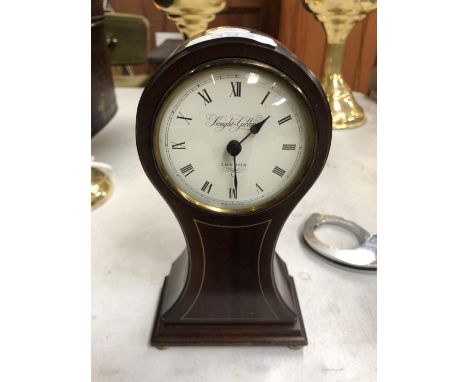 A EDWARDIAN STYLE BALLOON MANTLE CLOCK 