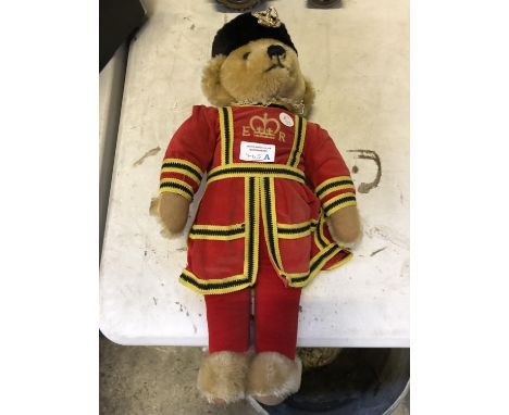 A 'MERRYTHOUGHT' SOFT TOY 'E.R' TEDDY BEAR MODEL 