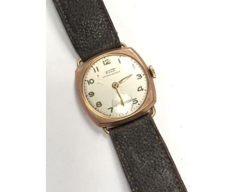 A VINTAGE LADIES YELLOW METAL CASED, (PROBABLY GOLD), 'TISSOT' WATCH 