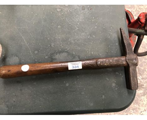 A SMALL VINTAGE 'MINER'S PICK' AXE 