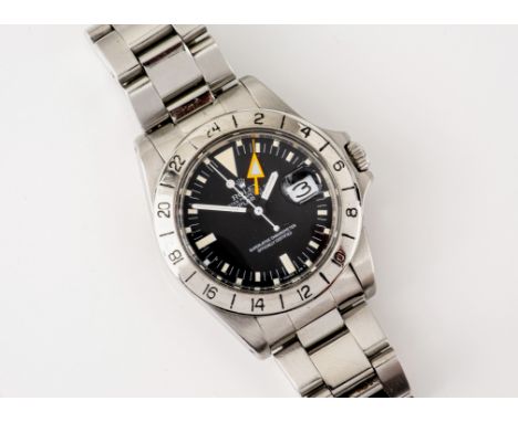A Rolex Oyster Perpetual Date Explorer II ' automatic gentleman's stainless steel wristwatch, c.1981, ref.1655, known as the 