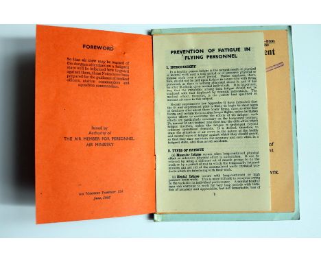 Air Ministry pamphlet 154 (June 1943) – Notes on the prevention of fatigue in flying personnel, attached to a GHQ pamphlet on