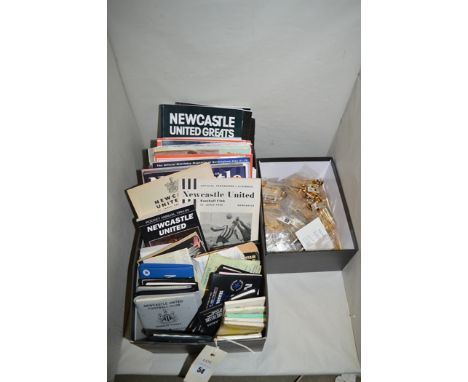 1960's and later Newcastle United and other football programmes; season ticket stubs; badges; and other items.