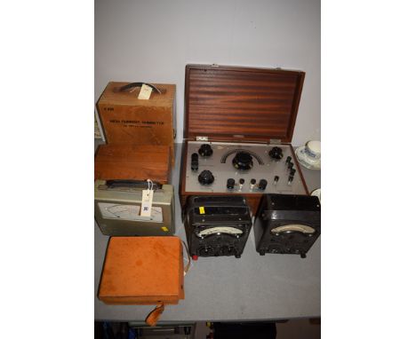 A W.G. Pye & Co. Ltd., Cambridge galvanometer, no. 43.728; a high current ohmmeter for 100 tonne volt 80 operation; two Unive