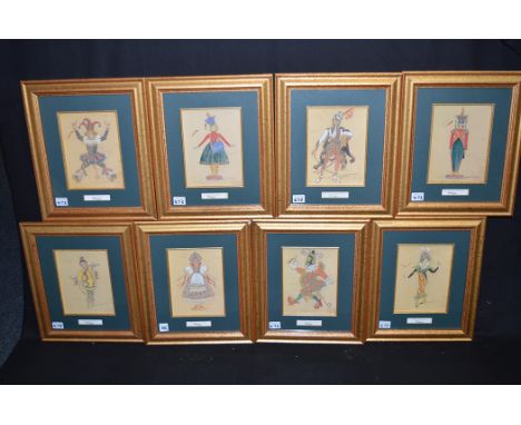 A set of eight limited edition Bolshoi Ballet prints, to include: The Russian Doll; The Polyshinel Doll; The Jester; The Sold