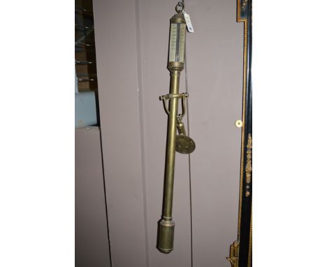 A modern brass ship's barometer by R.N. Desterro, Lisbon.