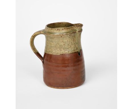 Richard Batterham (1936-2021) an early stoneware jug, ash glaze over black iron band unsigned 17cm. high Provenance From the 