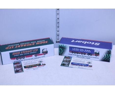 Two boxed Atlas Eddie Stobart die cast model with Certs 