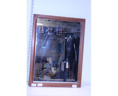 A mid centaury Danish teak mirror by Aksel Kjersbuard 44cm x 59cm 