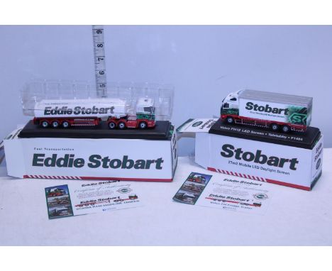 Two boxed Atlas Eddie Stobart die cast model with Certs 
