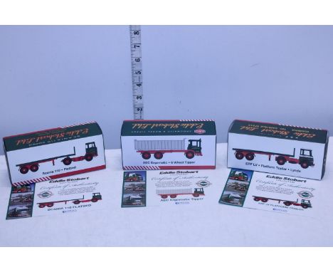 Three boxed Atlas Eddie Stobart die cast model with Certs 