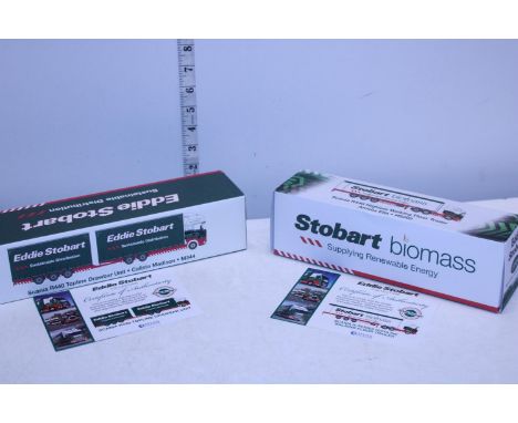 Two boxed Atlas Eddie Stobart die cast model with Certs 