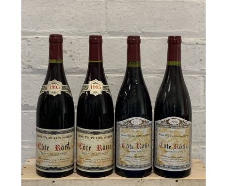 4 Bottles Cote Rotie from Domaine Jasmin comprising: 2 Bottles Cote Rotie Domaine R et P Jasmin 1996 (h/f), 2 Bottles Cote Ro