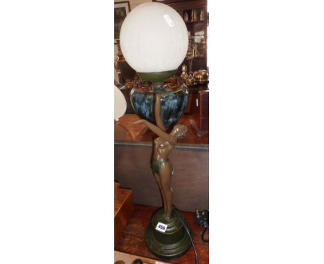 Art Deco style lady table lamp
