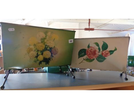 Two 1950's painted tin magazine racks (Worcester Ware)