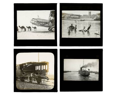 * Magic lantern slides. A group of approximately 300 magic lantern slides, early 20th century, mostly diapositives, including