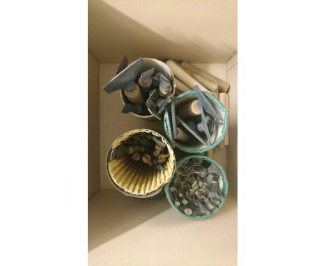 * Pallets and finishing tools. Five brass decorative pallets, together with 28 decorative finishing tools (five lacking handl