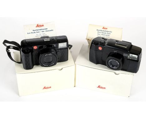 * Leica compact cameras. A Leica C2-Zoom camera and AF-C1 camera, both with original Ever Ready Cases, Leica C2-Zoom instruct