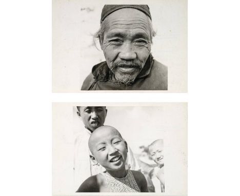 * China. A group of 103 medium format 6 x 6 cm gelatin silver print negatives, showing people, views and scenes in rural Chin