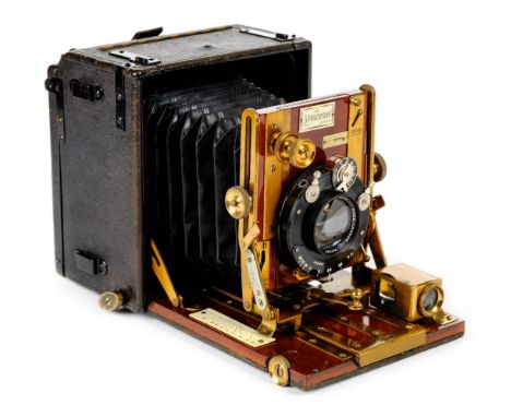 * Sanderson 1/4 plate camera. The Sanderson 1/4 plate field camera, circa 1900, made by Houghtons Ltd (London), Sanderson's P