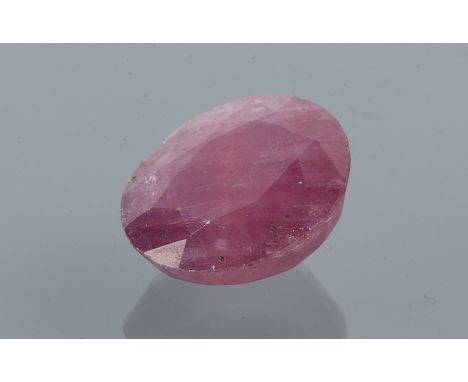 UNMOUNTED OVAL CUT RUBY
approximately 9 carats, note: VAT on the full hammer price is payable by the buyer on this lot