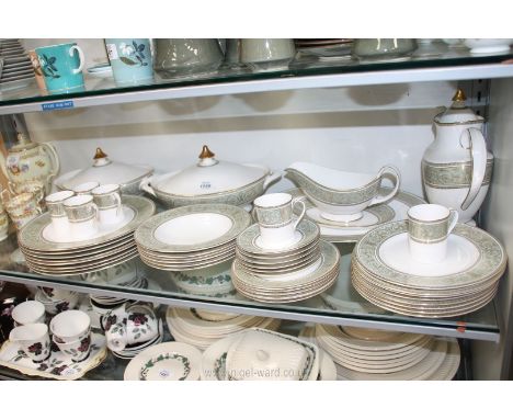 A Royal Doulton English Renaissance (H4972) dinner service to include eight dinner plates, six dessert bowls, six side plates