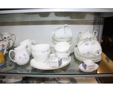 A quantity of Wedgwood 'ice Rose' dinner and teaware including cups, saucers, dinner and tea plates, etc.