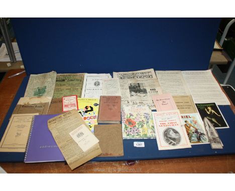 A box of vintage pamphlets and booklets etc.