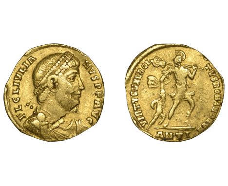 Julian II (360-363), Solidus, Antioch, 361-3, pearl-diademed, draped and cuirassed bust right, fl cl ivlianvs p f avg around,