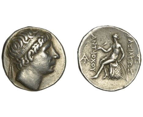 SELEUKID KINGDOM, Antiochos I (281-261), Tetradrachm, Seleucia-on-the-Tigris, c. 278-261, diademed bust right, straight ties,