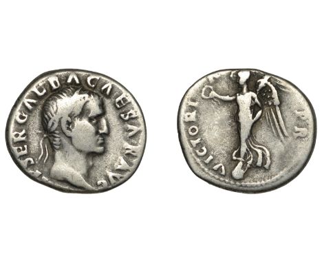 Galba (68-69), Denarius, Rome, c. 68-9, laureate head right,  imp ser galba caesar avg around, rev. Victory standing left on 