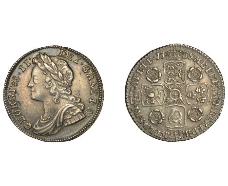 George II (1727-1760), Sixpence, 1739, roses, o over r in georgivs, double-struck d in dei  (ESC 1750; S 3708). Sometime clea