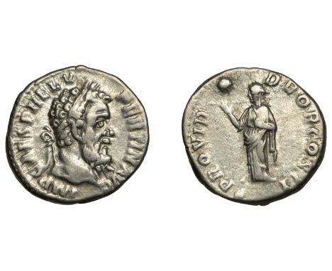 Pertinax (193), Denarius, 193, laureate head right, imp caes p helv pertin avg around, rev. Providentia, draped, standing lef