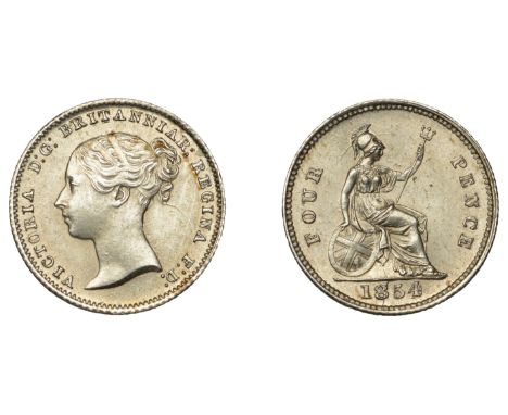 Victoria (1837-1901), Groat, 1854 (ESC 3351; S 3913). Toned, light scuffs to right of queen’s head, otherwise extremely fine 