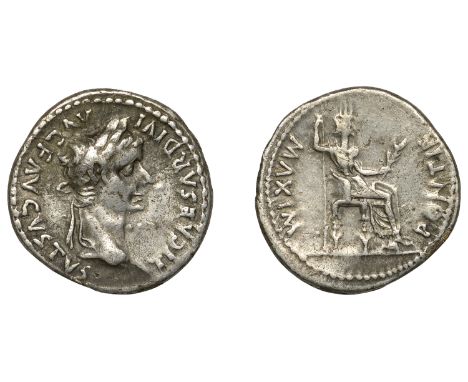 Tiberius (14-37), Denarius, Lugdunum, after 16, laureate head right, ti caesar divi avg f avgv[stvs] around, rev. Livia as Pa