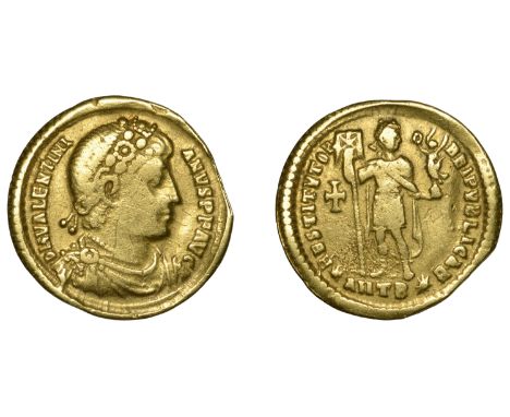 Valentinian I (364-375), Solidus, Antioch, 364-7, rosette-diademed, draped and cuirassed bust right, d n valentinianvs p f av