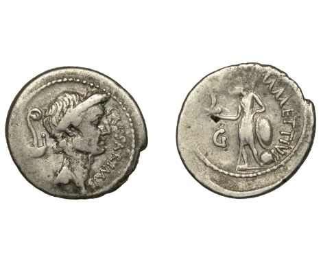 A Lifetime ‘Portrait’ of Caesar   The Caesarians, Julius Caesar, Denarius, January - February 44, struck under the moneyer M.