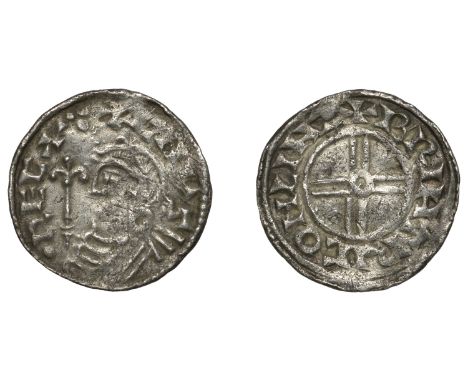 Cnut (1016-1035), Penny, Short Cross type, Lincoln, Beorhtric, brihtric on linc (nc ligulate), 1.08g/9h (BEH 1514; Mossop pl.