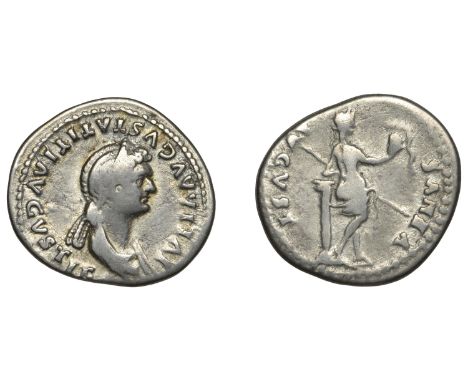 Julia Titi, daughter of Titus, Denarius, 80-1, draped and diademed bust right, hair in long plait, ivlia avgvsta titi avgvsti